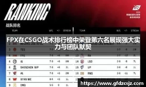 FPX在CSGO战术排行榜中荣登第六名展现强大实力与团队默契
